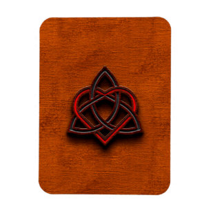 Celtic Knotwork Valentine Heart Canvas Texture 1 Magnet