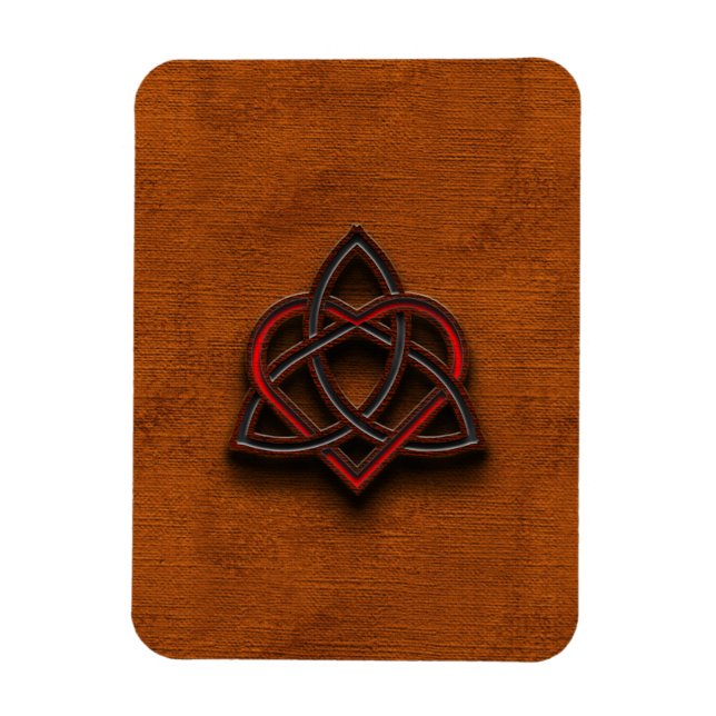 Celtic Knotwork Valentine Heart Canvas Texture 1 Magnet (Vertical)