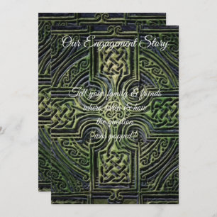 Celtic knotwork wedding reception invitation