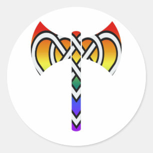 Celtic Labrys Classic Round Sticker