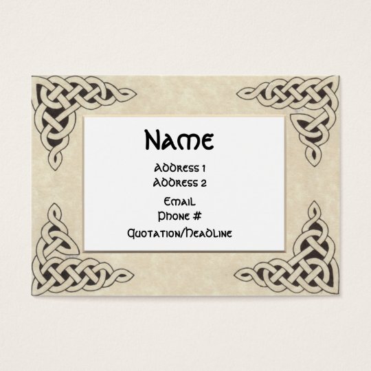 Celtic Lace chubby business card