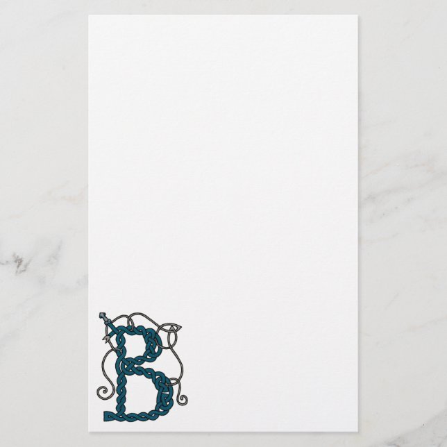 Celtic Letter B stationery (Front)