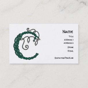 Celtic Letter C business cards