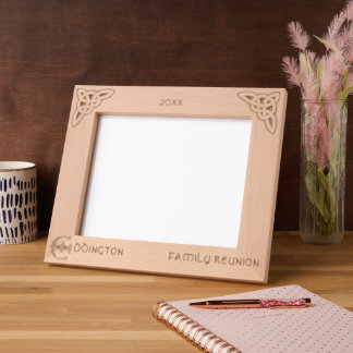 Celtic Letter E Custom Name Etched Frames