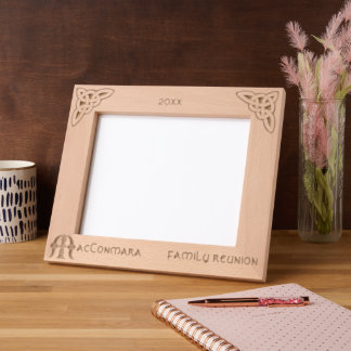 Celtic Letter M Custom Name Etched Frames