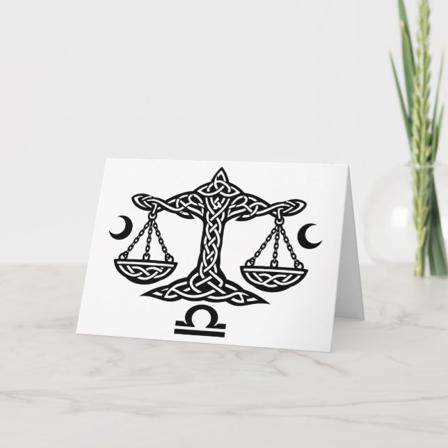    Celtic Libra Scales by BurnsInHell Card (Front)