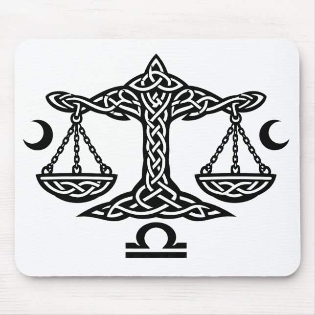    Celtic Libra Scales by BurnsInHell Mouse Mat (Front)