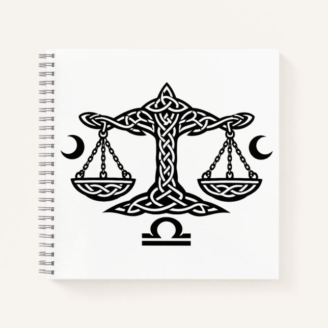    Celtic Libra Scales by BurnsInHell Notebook (Front)