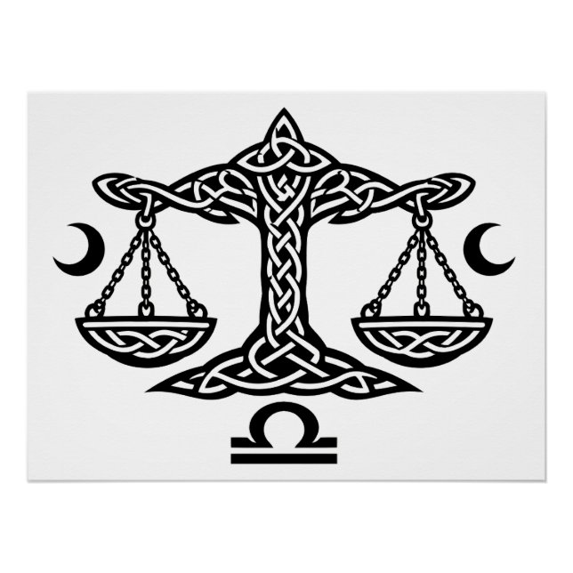    Celtic Libra Scales by BurnsInHell Poster (Front)