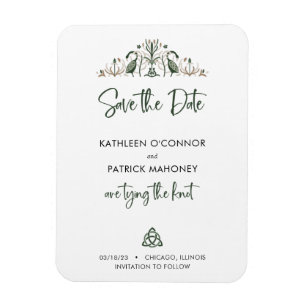 Celtic Love Knot Romantic Wedding Save the Date Magnet