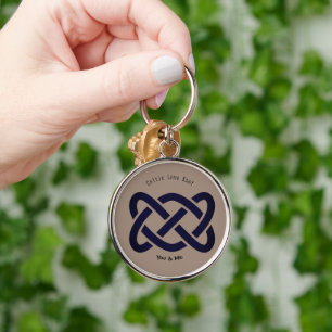 Celtic Love Knot Symbol Simple Personalised  Key Ring