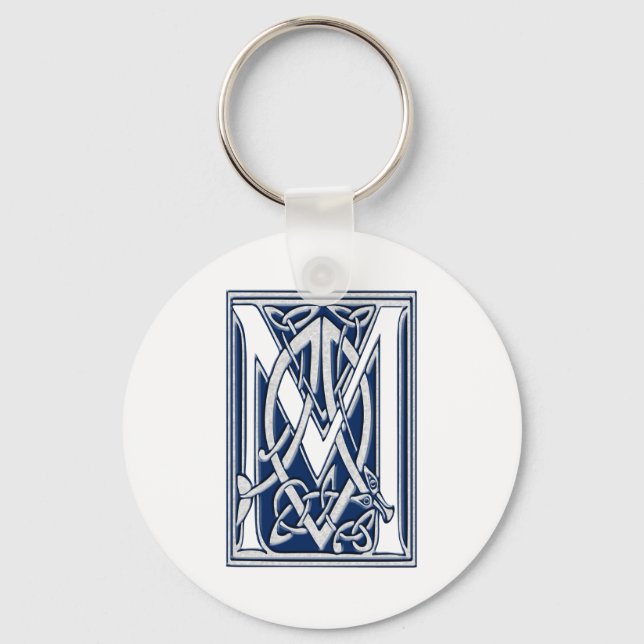 Celtic M Monogram Key Ring (Front)