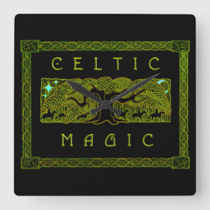 Celtic Magic - The Great Tree Square Wall Clock