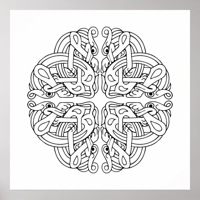 Celtic Mandala Art Poster (Front)