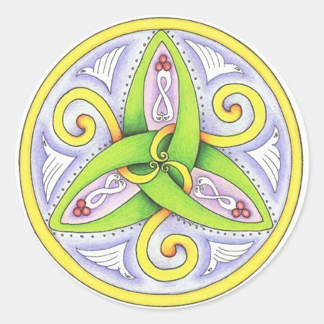 Celtic Mandala Classic Round Sticker (Front)