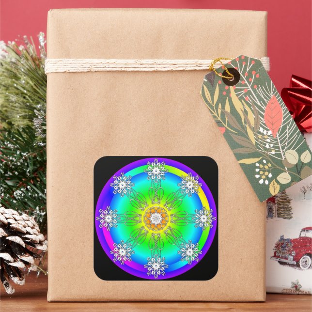 Celtic Mandala  Square Sticker (Holiday)