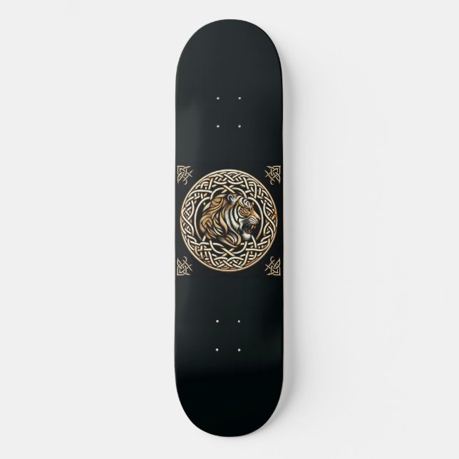 Celtic Maned Tiger Skateboard (Front)