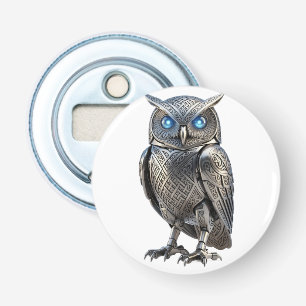 Celtic Mechanical Owl Silver Steampunk Bottle Opener