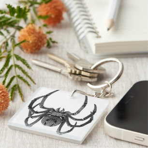 Celtic Mechanical Spider Art Key Ring