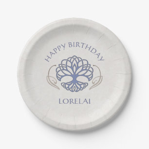 Celtic Mediaeval Fantasy Birthday Paper Plate