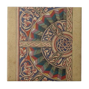 Celtic Mediaeval Half Circle Design Tile