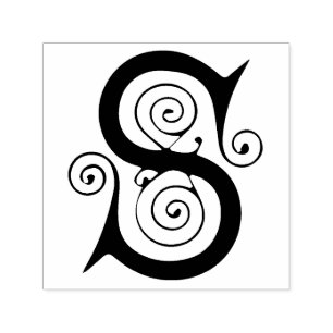 Celtic Mediaeval Letter S Monogram Self-inking Stamp