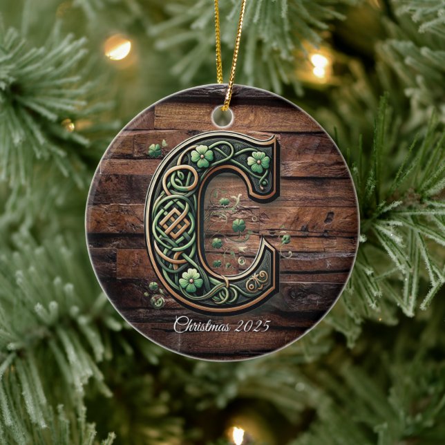 Celtic monogram letter ornament (Tree)