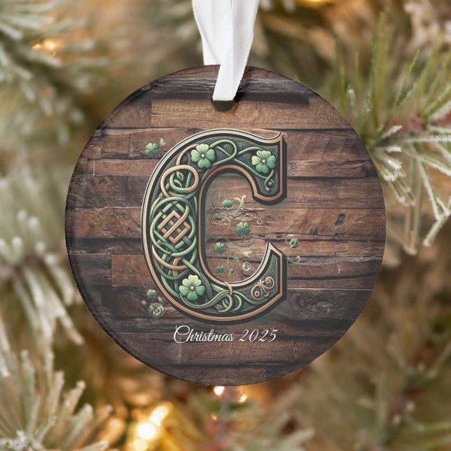 Celtic monogram letter ornament (Tree)