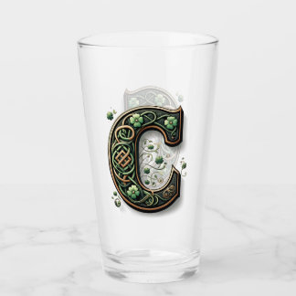 Celtic Monogram Pint Glass