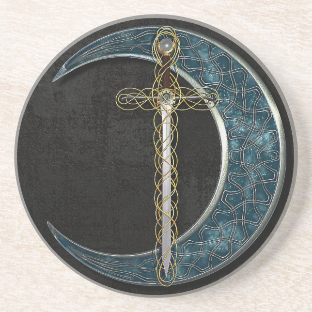 Celtic Moon and Sword Coaster (Front)