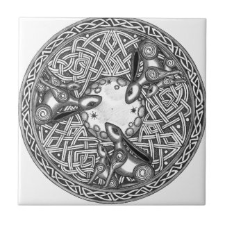 Celtic,Moon Watching Hare's Tile