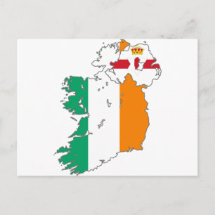 Celtic Nation Irish Map Postcard