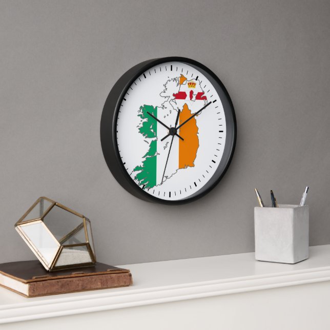 Celtic Nation Irish Map Wall Clock (Office)