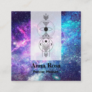 *~* Celtic Nebula Mystical Universe Psychic Medium Square Business Card