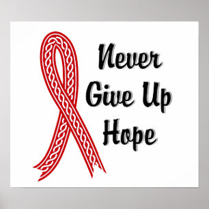 Celtic Never Give Up Hope Alcohol & Drug Abuse Poster