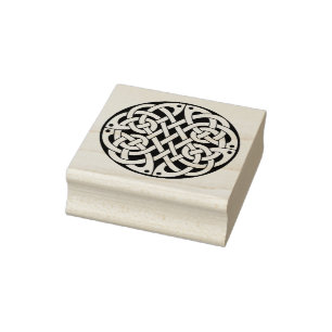 Celtic, Nordic braided circle braided knot Rubber Stamp