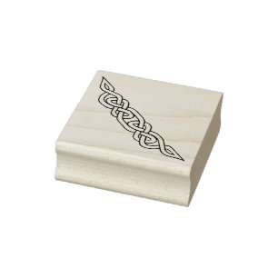 Celtic, Nordic braided corner/side  knot Rubber Stamp