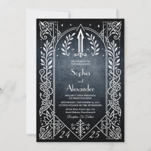 Celtic Nordic Viking Wedding Invitation