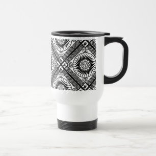 Celtic ornament diagonal travel mug
