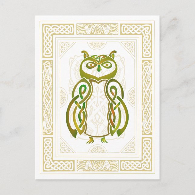 Celtic Owl Postcard (Front)