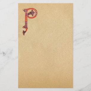 CELTIC P MONOGRAM PARCHMENT STATIONERY