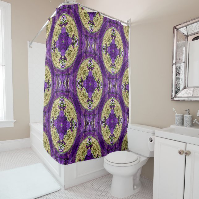Celtic Pansies....... Shower Curtain (In Situ)