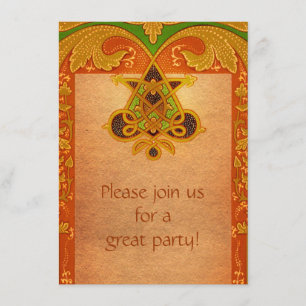 Celtic Parchment Style Invitation
