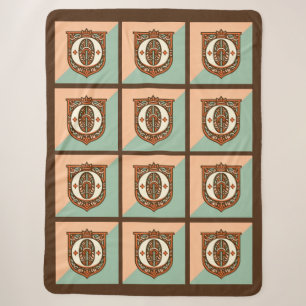 Celtic Pastel Letter "O" Large Fleece Blanket