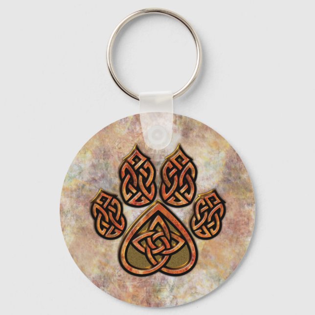 Celtic Pawprint Keychain (Front)