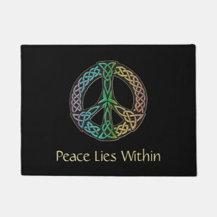 Celtic Peace Sign Welcome Mat