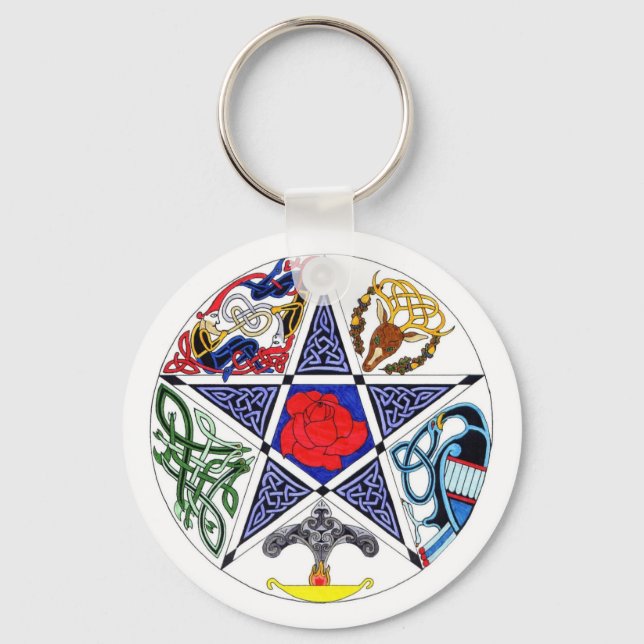 Celtic Pentagram Key Ring (Front)