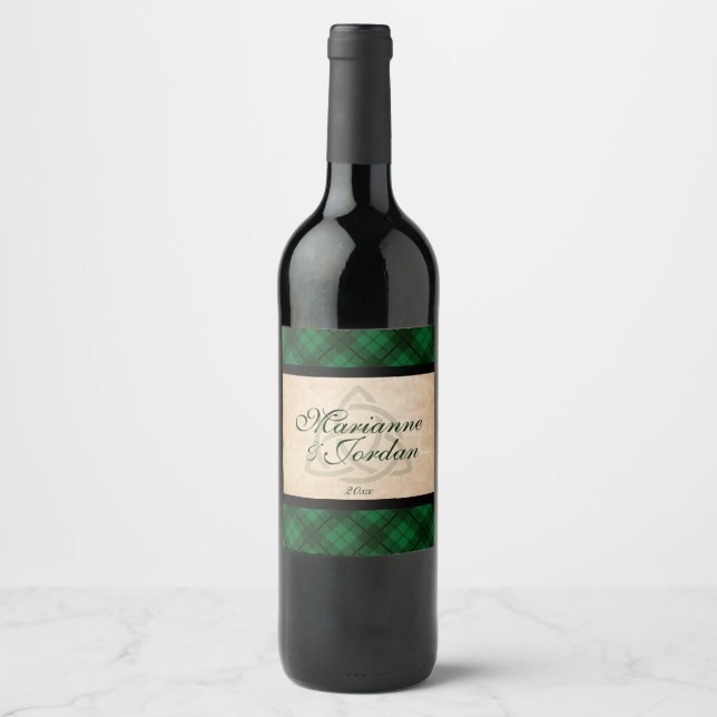 Celtic Plaid Wine Label (Front)