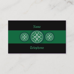 Celtic Profile Card - Green and Black 4