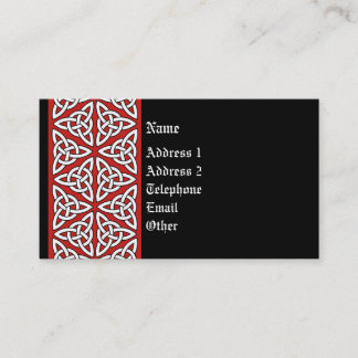 Celtic Profile Card - Red, Black and White